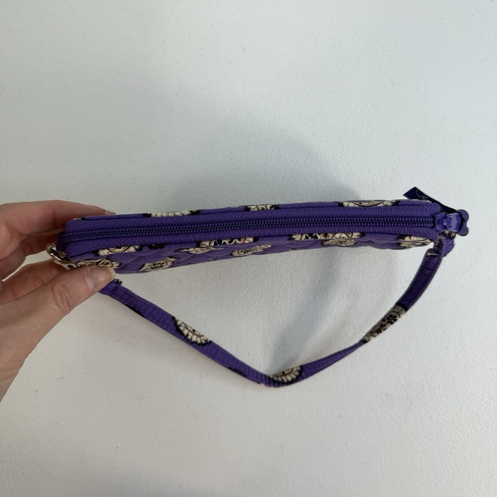 Vera Bradley Simply Violet Wristlet Wallet Purple Floral Paisley Zip ID Card - Picture 7 of 14